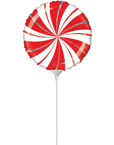 9in ConverUSA Candy Mint Red Balloon (Heat Seal Required)