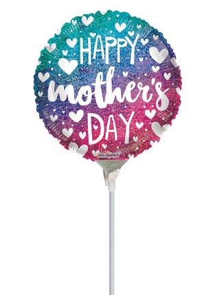 9in ConverUSA Mother’s Day Gradient Holographic Balloon (Heat Seal Required)