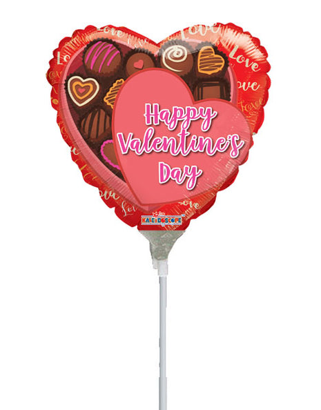 9in ConverUSA Valentine's Chocolate Box Balloon (Heat Seal Required)