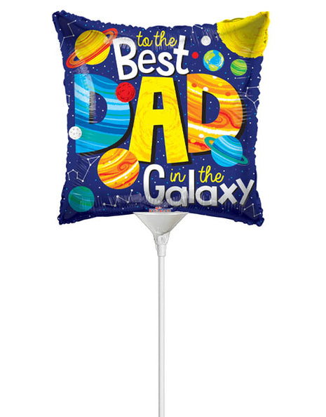 9in ConverUSA To The Best Dad In The Galaxy Balloon (Heat Seal Required)