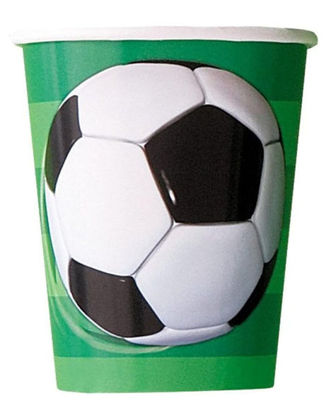 9oz Unique 3D Soccer Cups 8ct