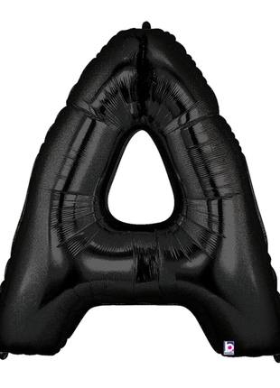 34in Betallic Black Letter A Megaloons - Joker Party Supply