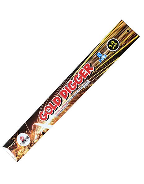 14in Gold Digger Sparklers 8pc