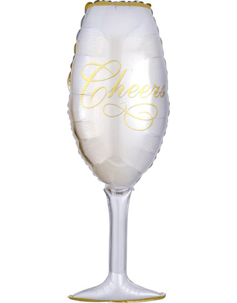 38in Anagram Champagne Glass Balloon - Joker Party Supply
