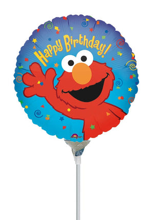 Globo de cumpleaños de Elmo con anagrama de 9 pulgadas (se requiere sellado térmico)