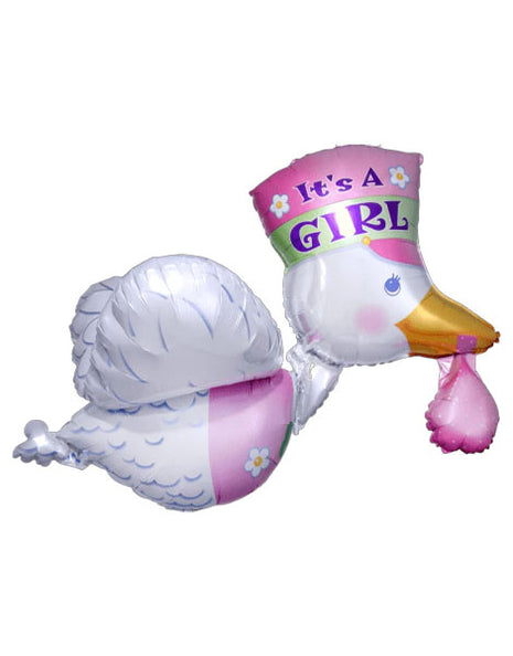 32in Anagram Bundle of Joy Stork Balloon - Joker Party Supply