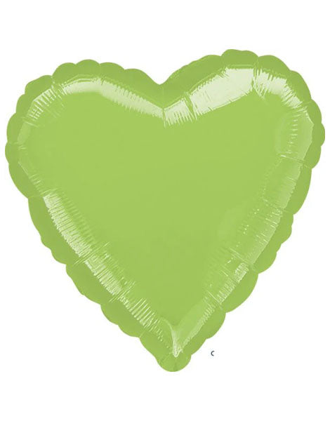 18in Anagram Lime Green Heart Balloon