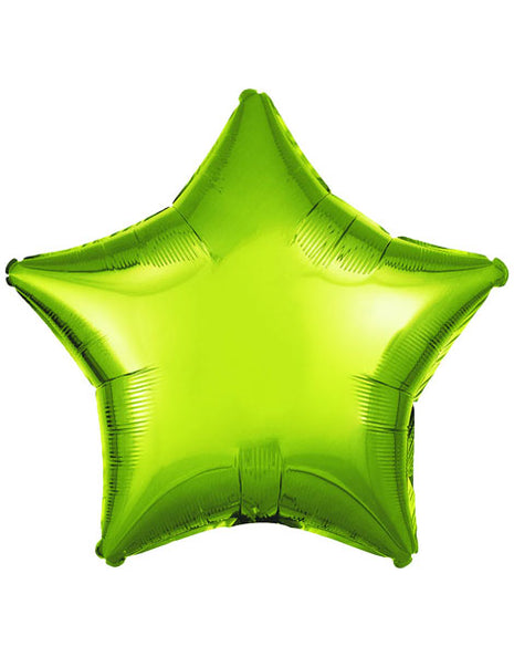 Globo de estrella verde lima con anagrama de 18 pulgadas