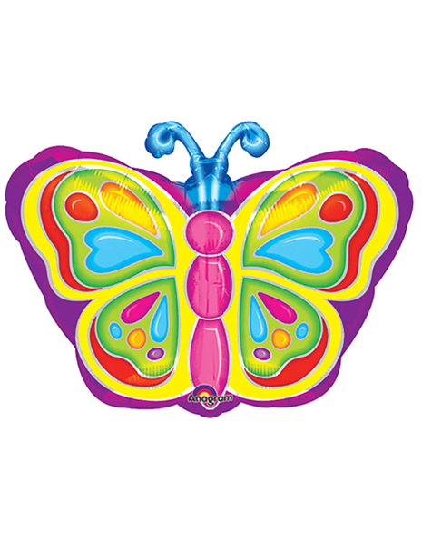 18in Anagram Bright Butterfly Balloon - Joker Party Supply
