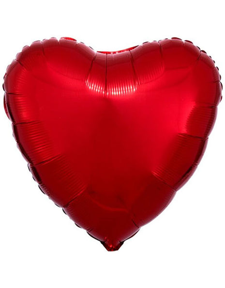 Globo de corazón rojo con anagrama de 18 pulgadas