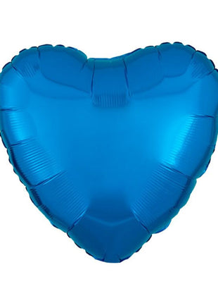 Globo de corazón azul con anagrama de 18 pulgadas