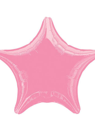 Globo de estrella rosa metalizado con anagrama de 18 pulgadas 