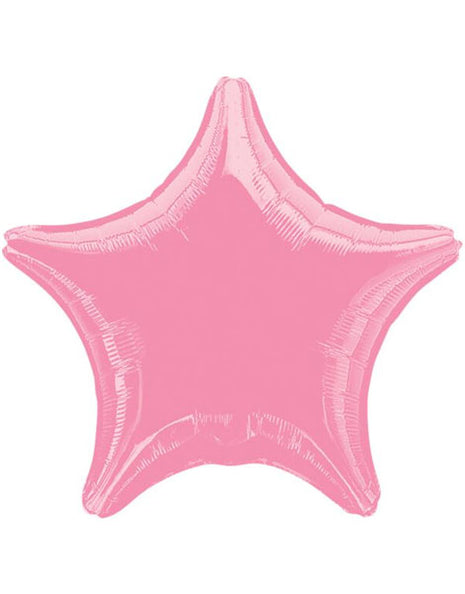 Globo de estrella rosa metalizado con anagrama de 18 pulgadas 