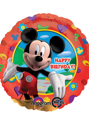 Globo de feliz cumpleaños de Mickey's Clubhouse de 18 pulgadas con anagrama