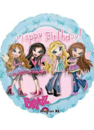 Globo de 18 pulgadas con anagrama "Feliz cumpleaños Bratz"