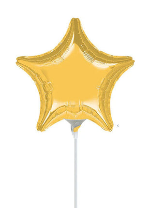 Globo de estrella dorada con anagrama de 4 pulgadas (se requiere sellado térmico)
