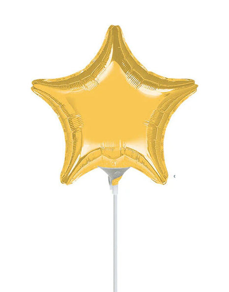 Globo de estrella dorada con anagrama de 4 pulgadas (se requiere sellado térmico)