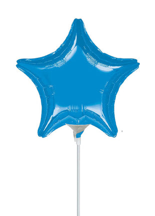 Globo de estrella azul con anagrama de 4 pulgadas (se requiere sellado térmico)