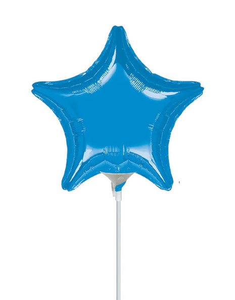 Globo de estrella azul con anagrama de 4 pulgadas (se requiere sellado térmico)