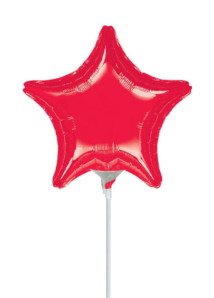 Globo de estrella roja con anagrama de 4 pulgadas (se requiere sellado térmico)