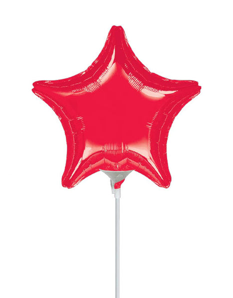 Globo de estrella roja con anagrama de 4 pulgadas (se requiere sellado térmico)