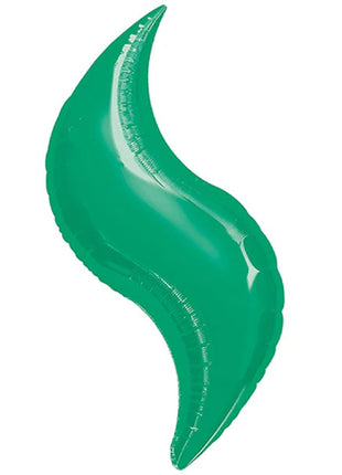 Globo curvo verde con anagrama de 28 pulgadas