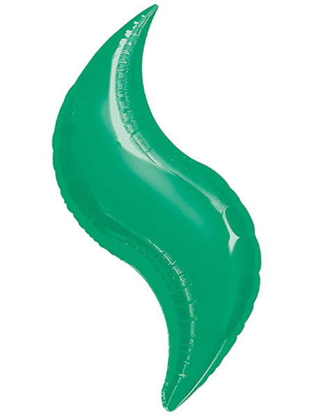 Globo curvo verde con anagrama de 28 pulgadas
