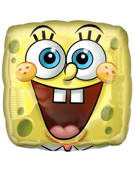 Globo con forma de cara de Bob Esponja con anagrama de 18 pulgadas