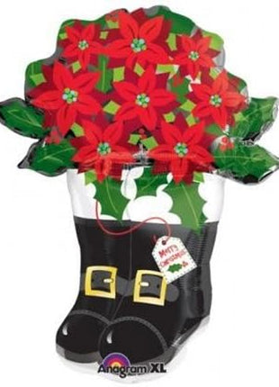 34in Anagram Santa Boots Balloon - Joker Party Supply