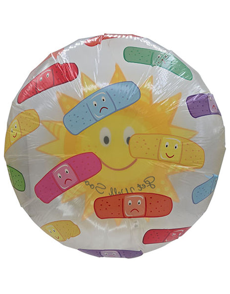 Globo solar transparente con anagrama de 26 pulgadas "Que te mejores pronto"