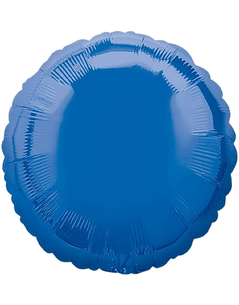 18in Anagram Solid Dark Blue Circle Balloon