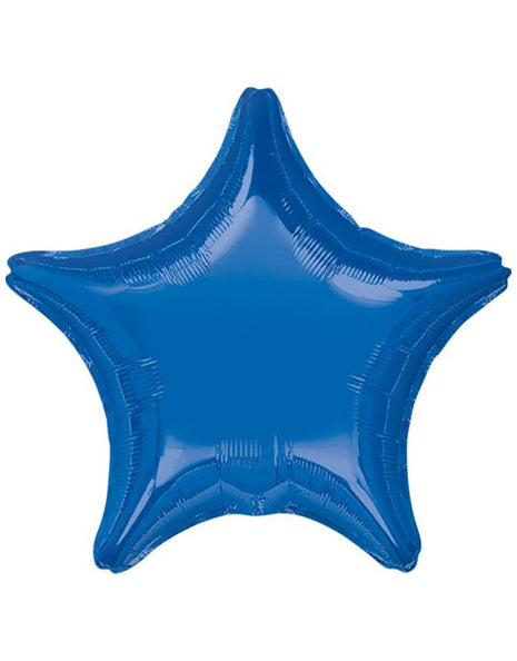 Globo de estrella azul oscuro con anagrama de 18 pulgadas