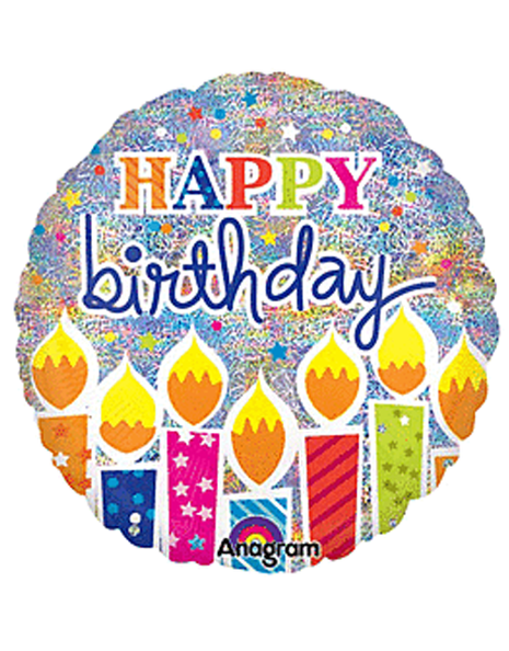 32in Anagram Shimmer Birthday Candles Balloon - Joker Party Supply