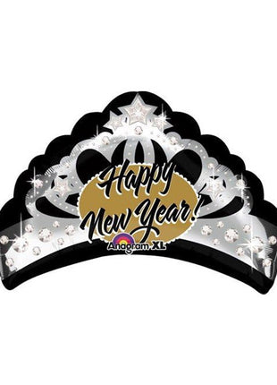27in Anagram Happy New Year Tiara Balloon - Joker Party Supply