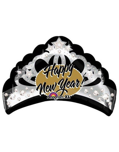 27in Anagram Happy New Year Tiara Balloon - Joker Party Supply