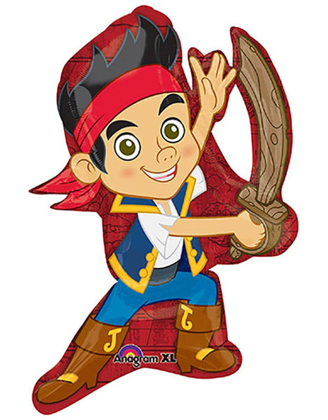 Globo de anagrama de Jake y los piratas del país de Nunca Jamás de 31 pulgadas