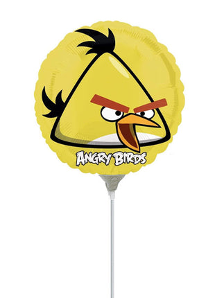 Globo amarillo de Angry Birds con anagrama de 9 pulgadas (se requiere sellado térmico)