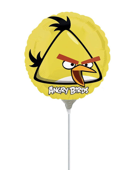 Globo amarillo de Angry Birds con anagrama de 9 pulgadas (se requiere sellado térmico)