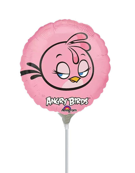Globo rosa de Angry Brids con anagrama de 9 pulgadas (se requiere sellado térmico)