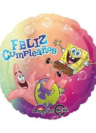 Globo de Feliz Cumpleaños de Bob Esponja con anagrama de 18 pulgadas