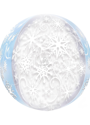 16in Anagram see-thru Snowflakes Orbz Balloon - Joker Party Supply