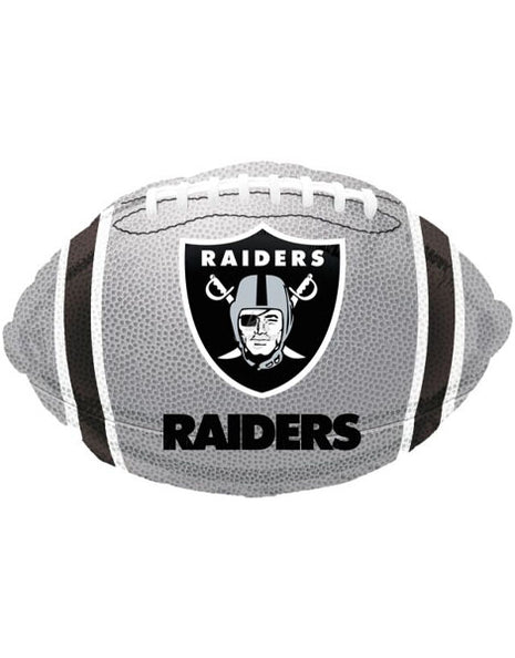 Globo de fútbol americano de los Raiders de Las Vegas con anagrama de 18 pulgadas