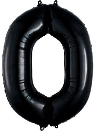 34in Anagram Black Number 0 Balloon - Joker Party Supply
