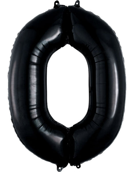 34in Anagram Black Number 0 Balloon - Joker Party Supply
