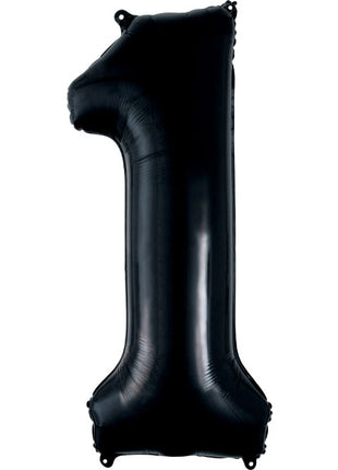 34in Anagram Black Number 1 Balloon - Joker Party Supply