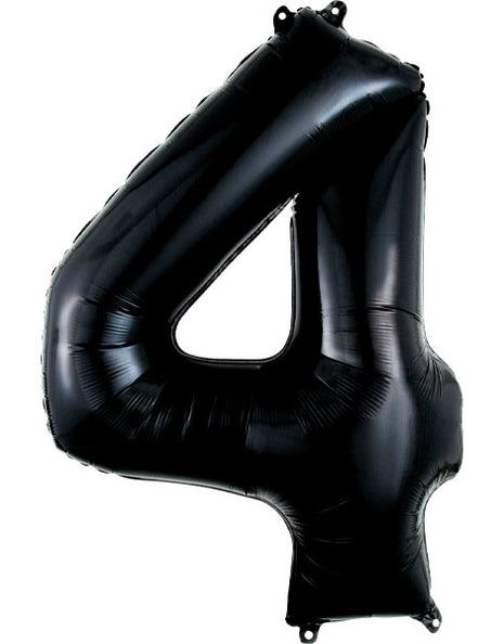 34in Anagram Black Number 4 Balloon - Joker Party Supply