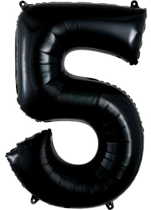 34in Anagram Black Number 5 Balloon - Joker Party Supply