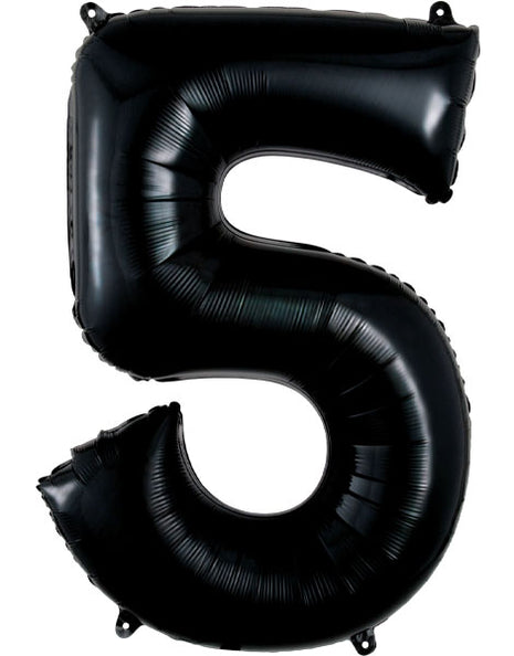 34in Anagram Black Number 5 Balloon - Joker Party Supply
