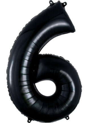 34in Anagram Black Number 6 Balloon - Joker Party Supply