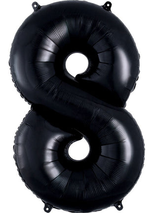 34in Anagram Black Number 8 Balloon - Joker Party Supply